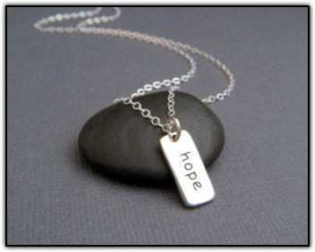 Wings of Hope for Pancreatic Cancer Hope Necklace